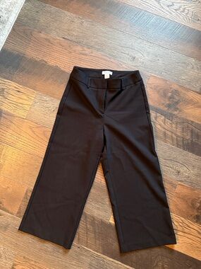 Rachel Zoe Black Cropped Wide-Leg Trousers